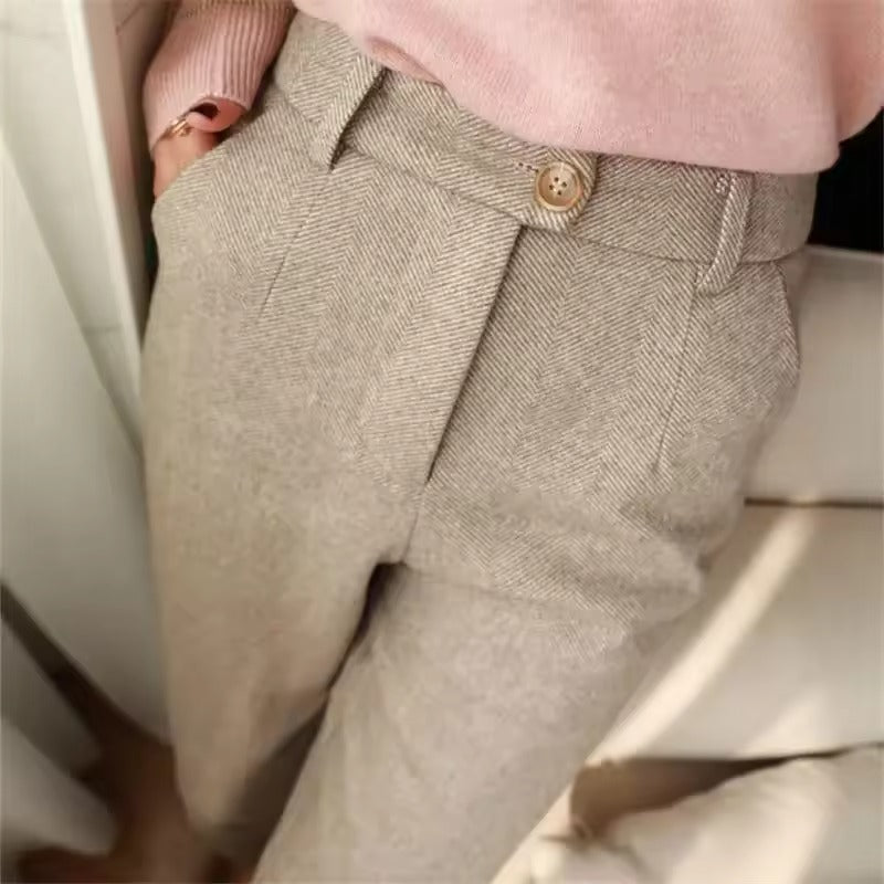 MEIKE - PANTALON DE COSTUME ÉLÉGANT EN PURE LAINE