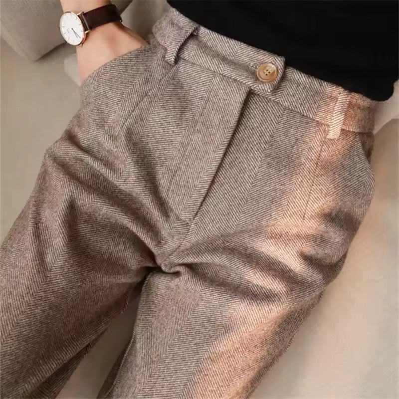 MEIKE - PANTALON DE COSTUME ÉLÉGANT EN PURE LAINE