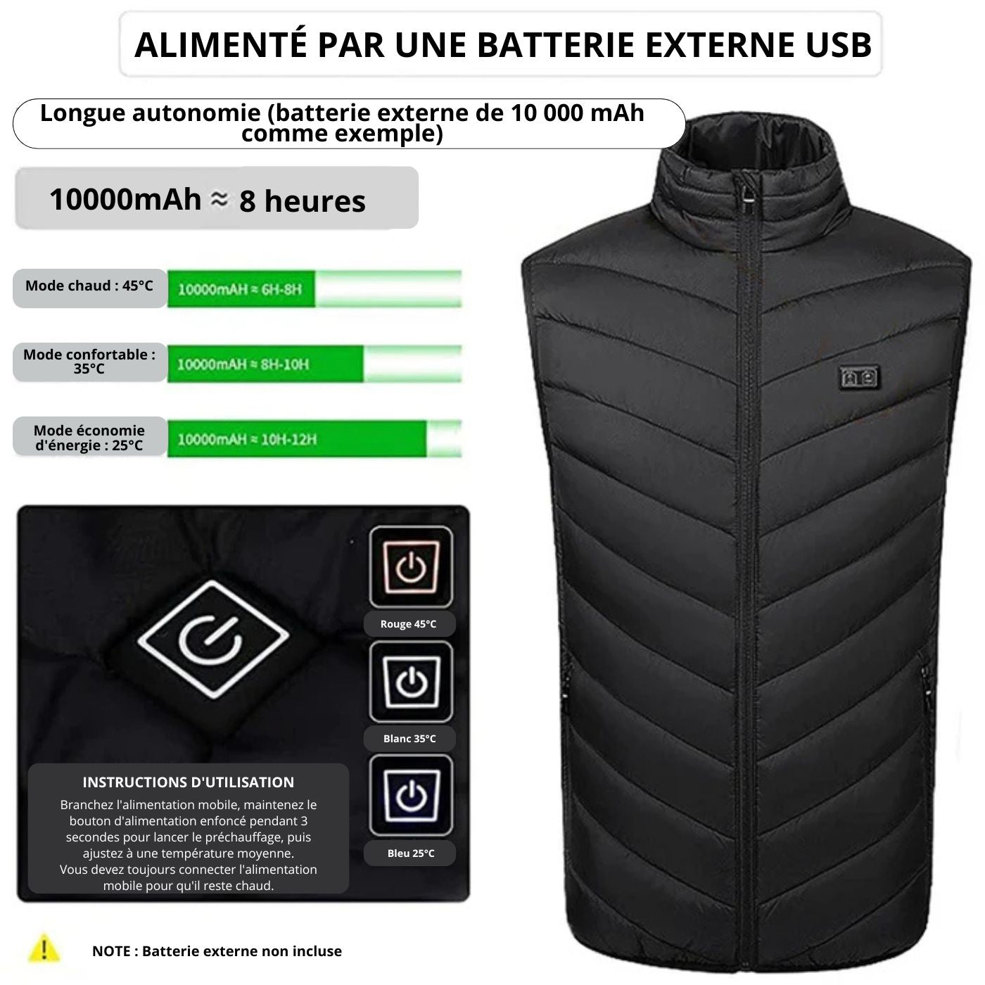 Ikone™ BodyWarmer – Gilet chauffant fin